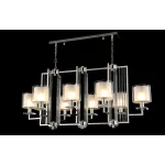 Подвесная люстра Crystal Lux NICOLAS SP8 L1000 NICKEL/WHITE