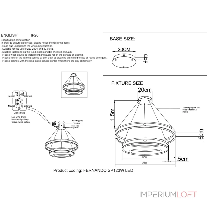 Люстра Crystal Lux FERNANDO SP123W LED BLACK/GOLD Люстра Crystal Lux FERNANDO SP123W LED BLACK/GOLD