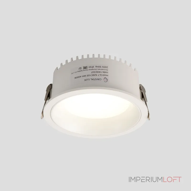 Светильник встраиваемый Crystal Lux CLT 529C105 WH 4000K Светильник встраиваемый Crystal Lux CLT 529C105 WH 4000K