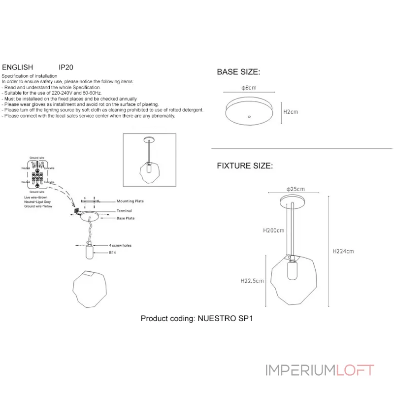 Подвесной светильник Crystal Lux NUESTRO SP1 CHROME/BLUE Подвесной светильник Crystal Lux NUESTRO SP1 CHROME/BLUE