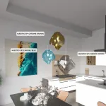 Подвесной светильник Crystal Lux NUESTRO SP1 CHROME/BLUE