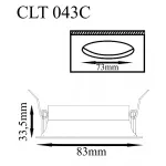 Светильник встроенный Crystal Lux CLT 043C BL