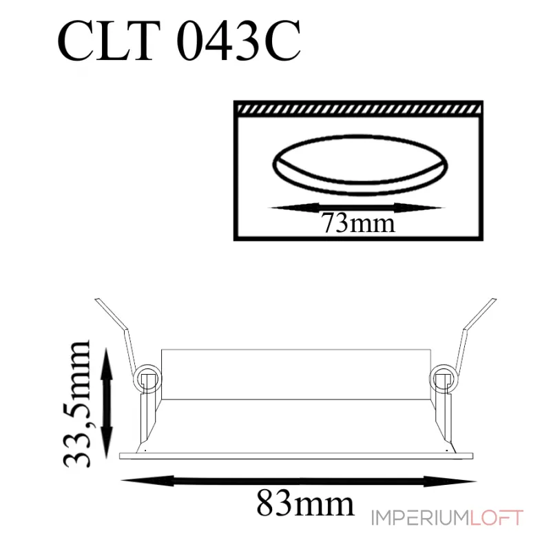 Светильник встроенный Crystal Lux CLT 043C BL