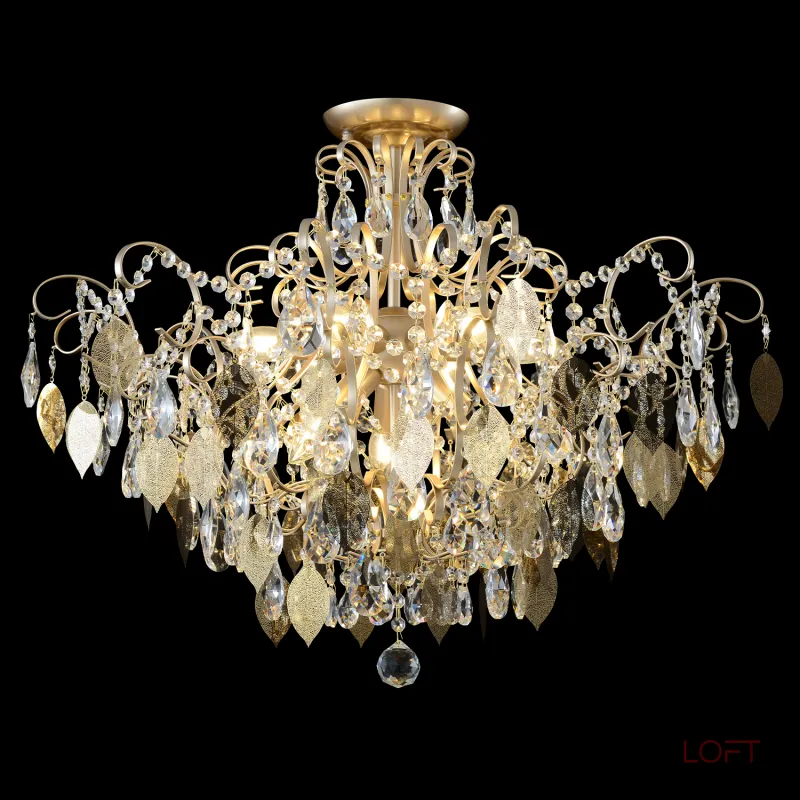 Светильник потолочный Crystal Lux ESMIRALDA PL9 GOLD 0523/109 Светильник потолочный Crystal Lux ESMIRALDA PL9 GOLD 0523/109