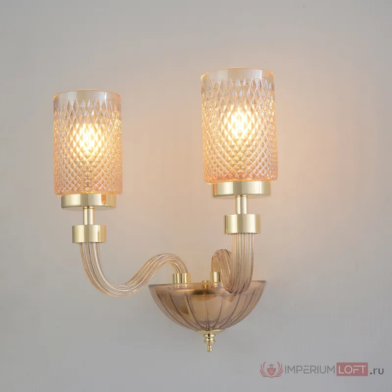 Бра Crystal Lux SILVESTRO AP2 AMBER от ImperiumLoft