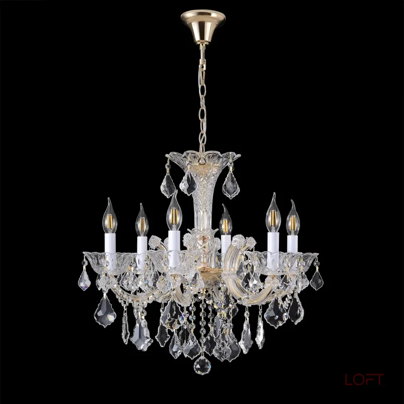 Подвесная люстра Crystal Lux CRISTELLE SP6 GOLD
