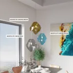 Подвесной светильник Crystal Lux NUESTRO SP1 CHROME/BLUE