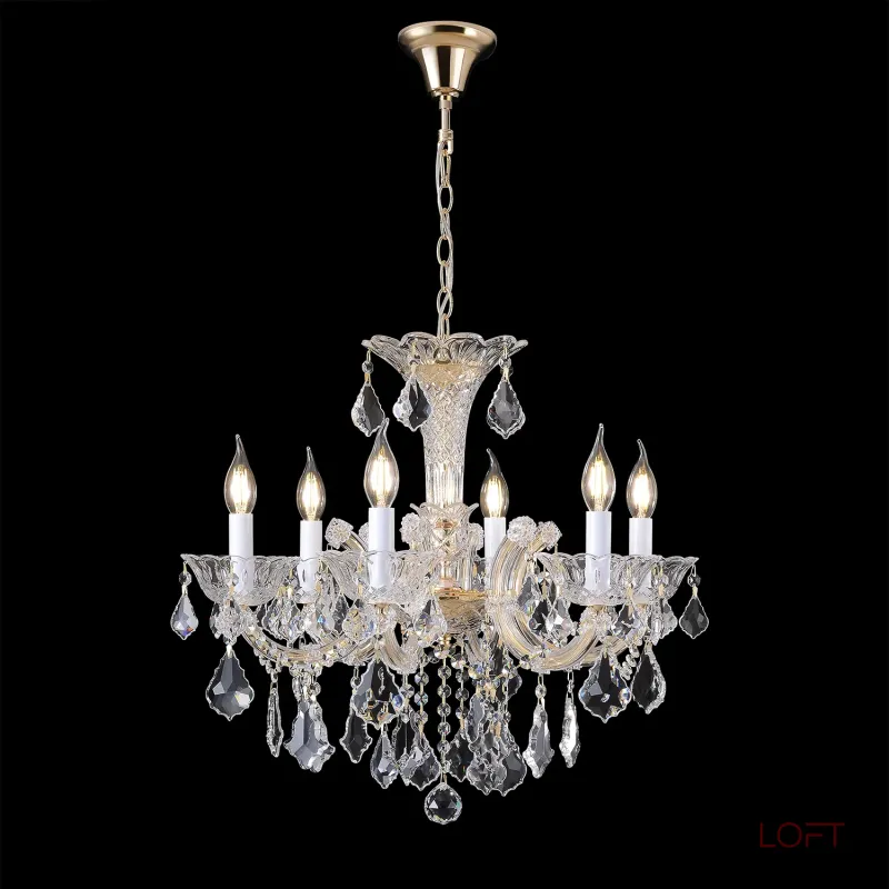 Подвесная люстра Crystal Lux CRISTELLE SP6 GOLD