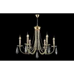 Подвесная люстра Crystal Lux VICTORIA SP6 GOLD/AMBER