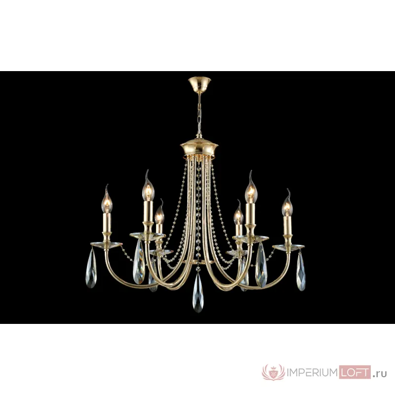 CRYSTAL LUX Люстра Crystal Lux VICTORIA SP6 GOLD/AMBER от ImperiumLoft