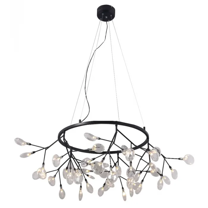 Светильник подвесной Crystal Lux EVITA SP45 D BLACK/TRANSPARENT от ImperiumLoft