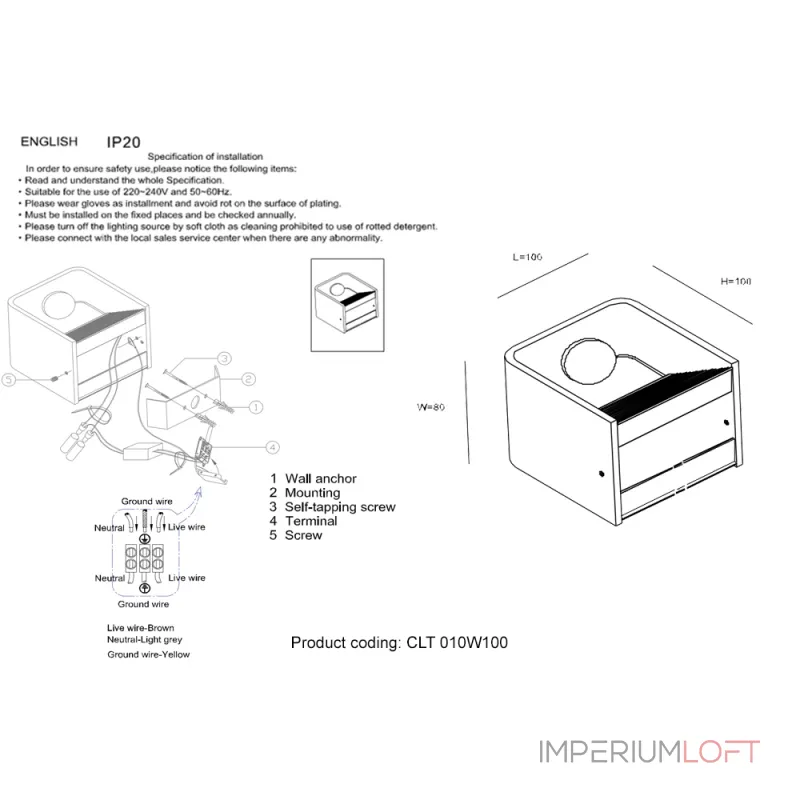 Бра Crystal Lux CLT 010W100 WH от ImperiumLoft Бра Crystal Lux CLT 010W100 WH от ImperiumLoft