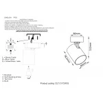 Светильник потолочный Crystal Lux CLT 017CW1S BL от ImperiumLoft