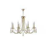 Подвесная люстра Crystal Lux VICTORIA SP8 GOLD/AMBER