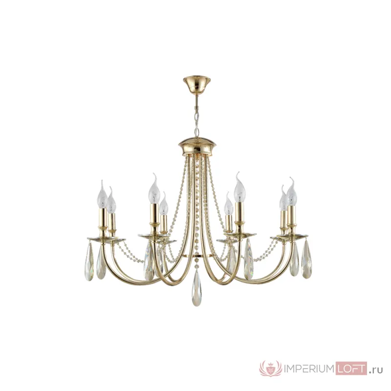 CRYSTAL LUX Люстра Crystal Lux VICTORIA SP8 GOLD/AMBER от ImperiumLoft