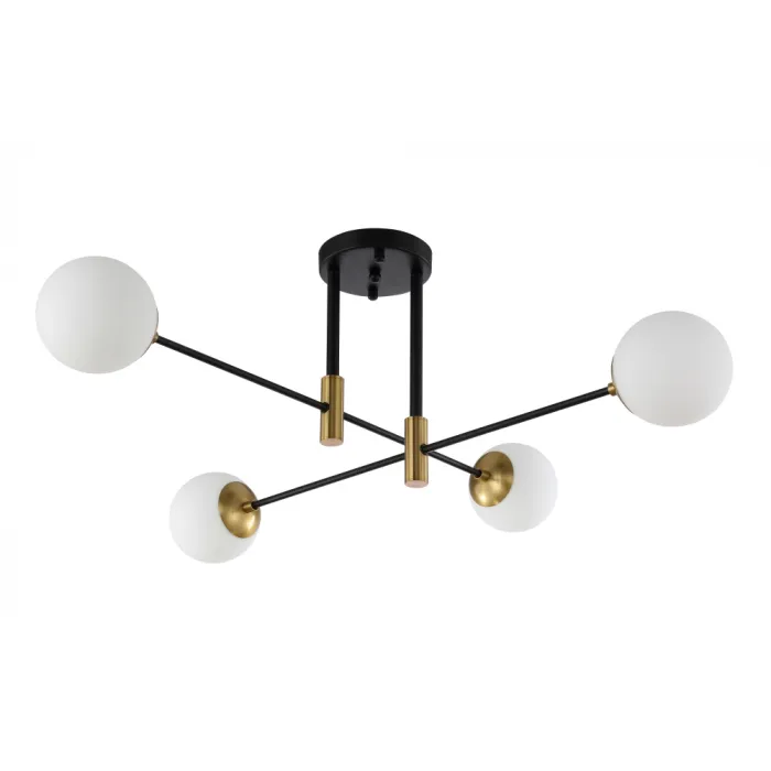 Светильник потолочный Crystal Lux FIDEL PL4 BLACK от ImperiumLoft