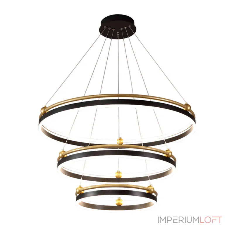 Подвесная люстра Crystal Lux FERNANDO SP158W LED BLACK/GOLD