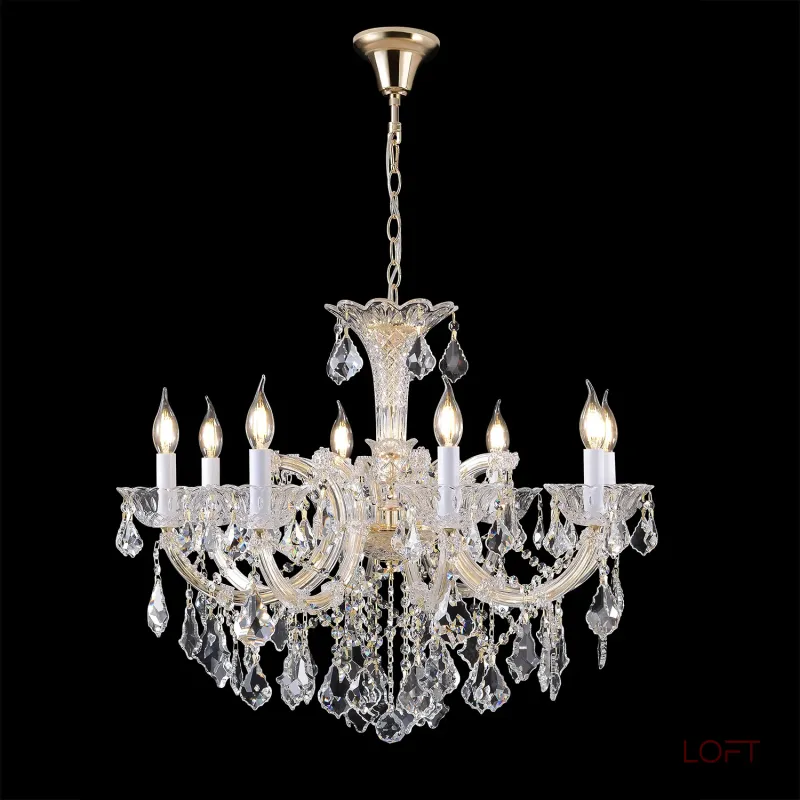 Подвесная люстра Crystal Lux CRISTELLE SP8 GOLD