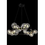 Подвесная люстра Crystal Lux AGATA SP15 V2 BLACK/TRANSPARENTE