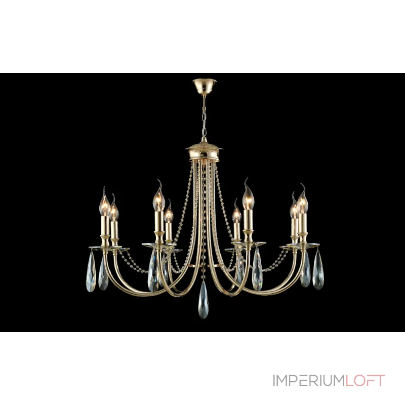 Подвесная люстра Crystal Lux VICTORIA SP8 GOLD/AMBER