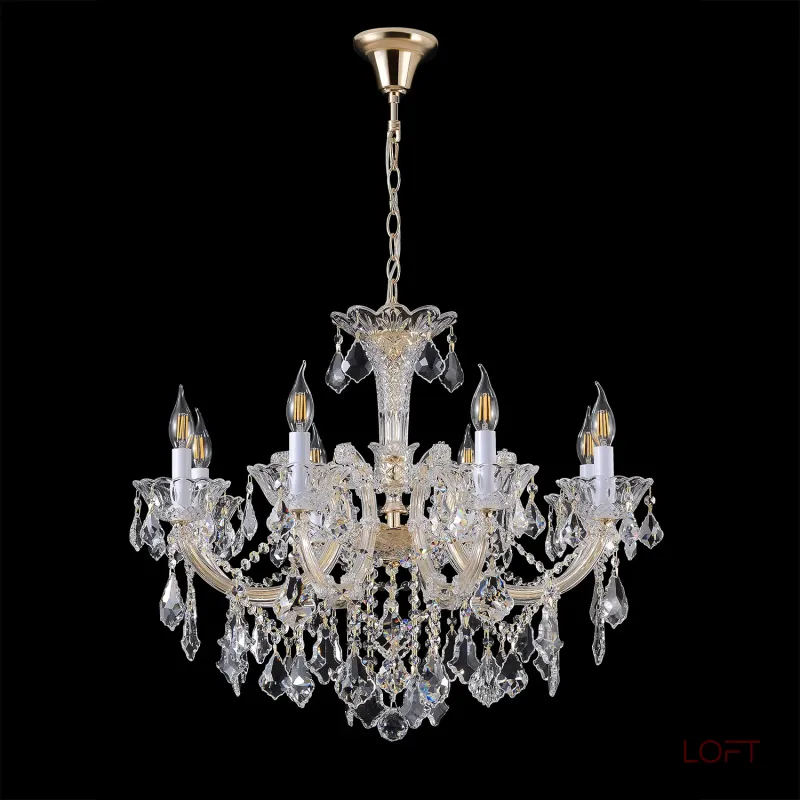Подвесная люстра Crystal Lux CRISTELLE SP8 GOLD
