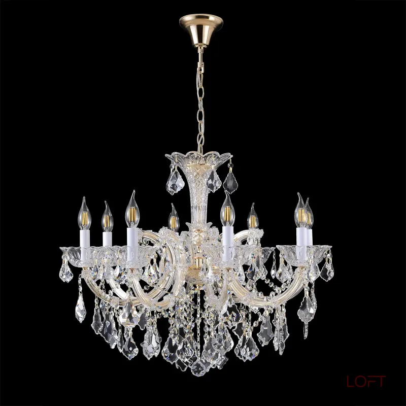 Подвесная люстра Crystal Lux CRISTELLE SP8 GOLD