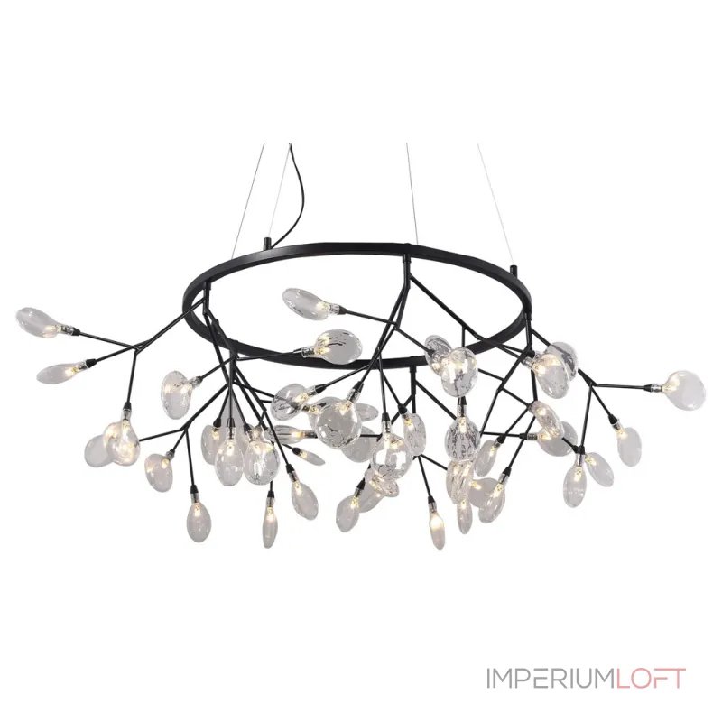 Подвесная люстра Crystal Lux EVITA SP45 D BLACK/TRANSPARENT