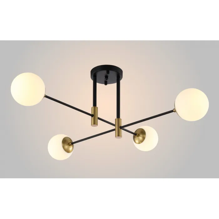 Светильник потолочный Crystal Lux FIDEL PL4 BLACK от ImperiumLoft