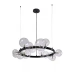 Подвесная люстра Crystal Lux AGATA SP15 V2 BLACK/TRANSPARENTE
