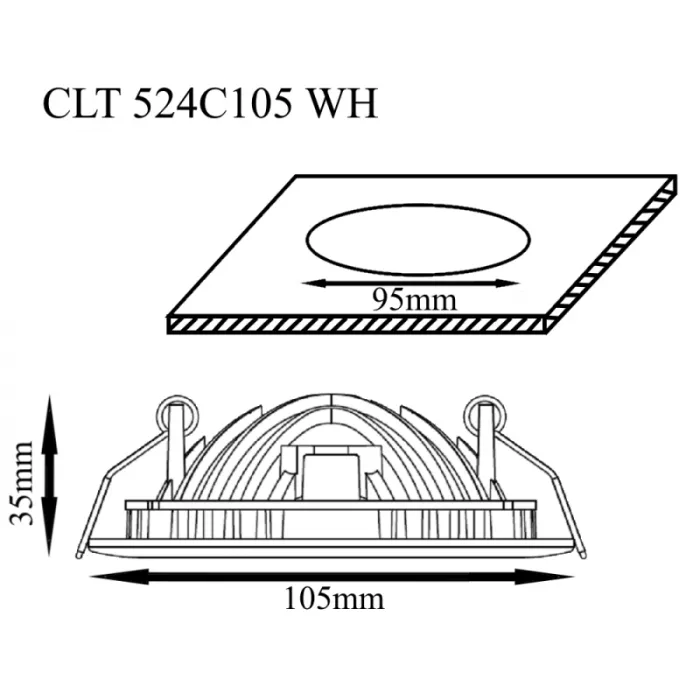Светильник встроенный Crystal Lux CLT 524C105 WH от ImperiumLoft