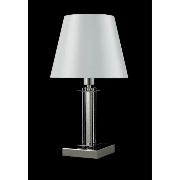 Настольная лампа Crystal Lux NICOLAS LG1 NICKEL/WHITE от ImperiumLoft
