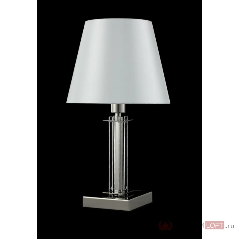 Настольная лампа Crystal Lux NICOLAS LG1 NICKEL/WHITE от ImperiumLoft