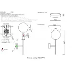 Бра Crystal L ux FELIZ AP1 BRONZE/WHITE