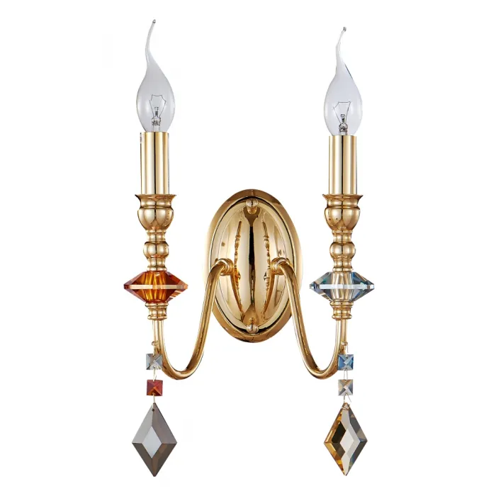 Бра Crystal Lux MERCEDES AP2 GOLD/COLOR от ImperiumLoft