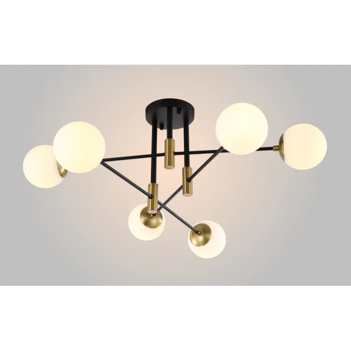 Светильник потолочный Crystal Lux FIDEL PL6 BLACK от ImperiumLoft