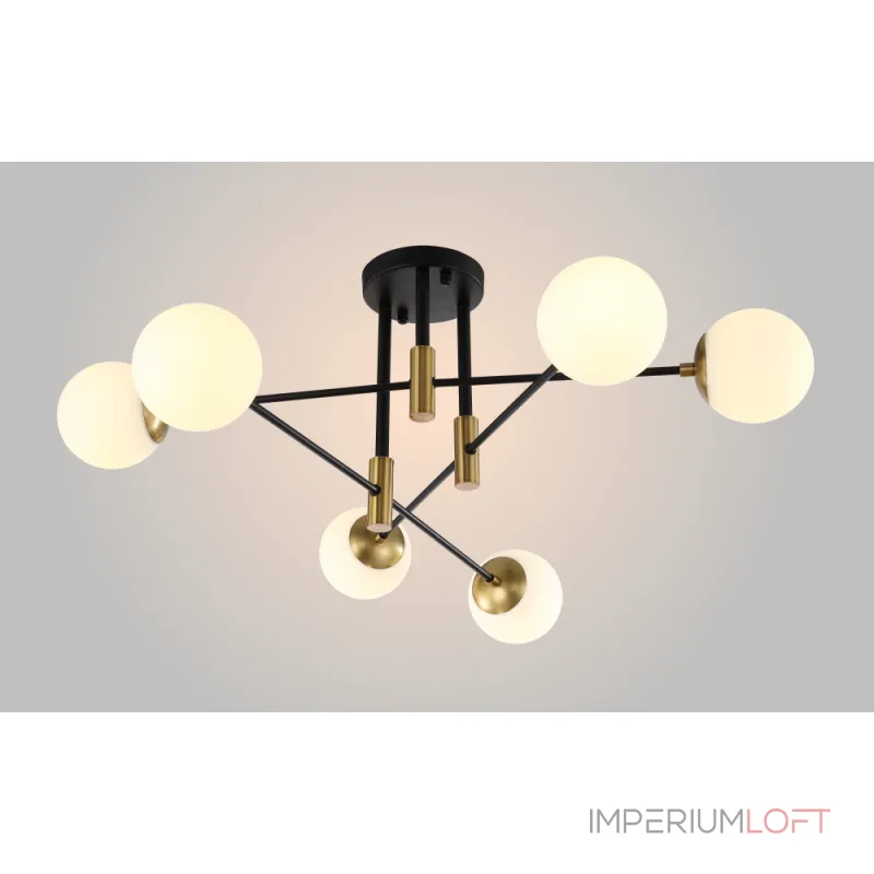 Потолочная люстра Crystal Lux FIDEL PL6 BLACK