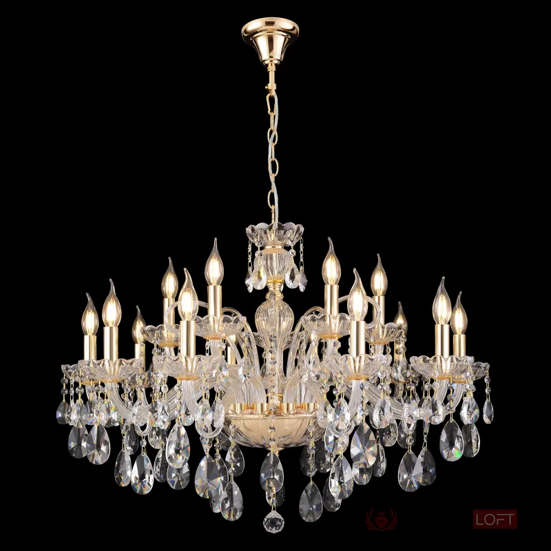 Люстра Crystal Lux MONICA SP10+5 GOLD