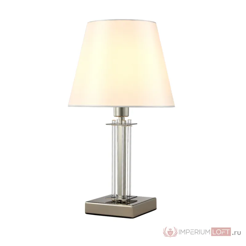 Настольная лампа Crystal Lux NICOLAS LG1 NICKEL/WHITE от ImperiumLoft