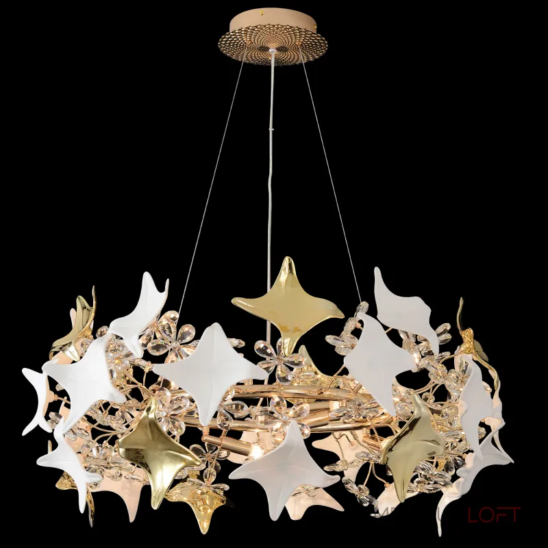 Подвесная люстра Crystal Lux LETISIA SP8 GOLD Подвесная люстра Crystal Lux LETISIA SP8 GOLD