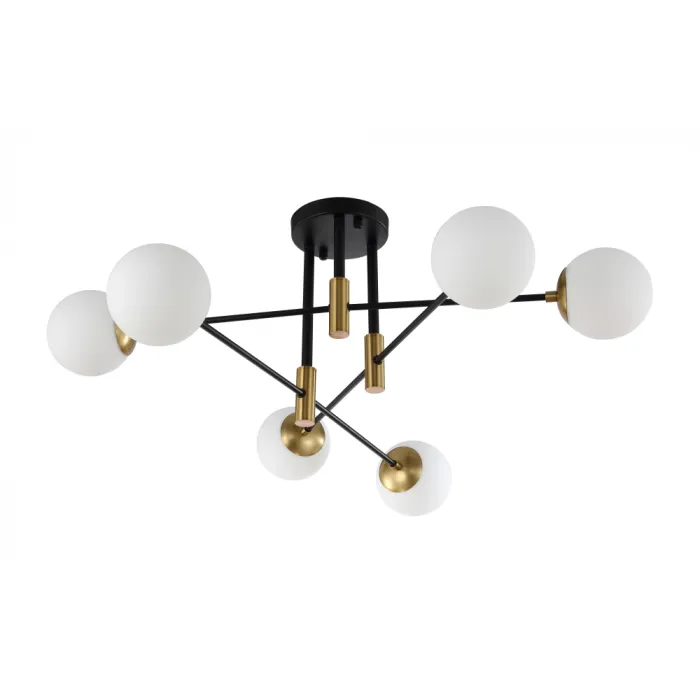 Светильник потолочный Crystal Lux FIDEL PL6 BLACK от ImperiumLoft