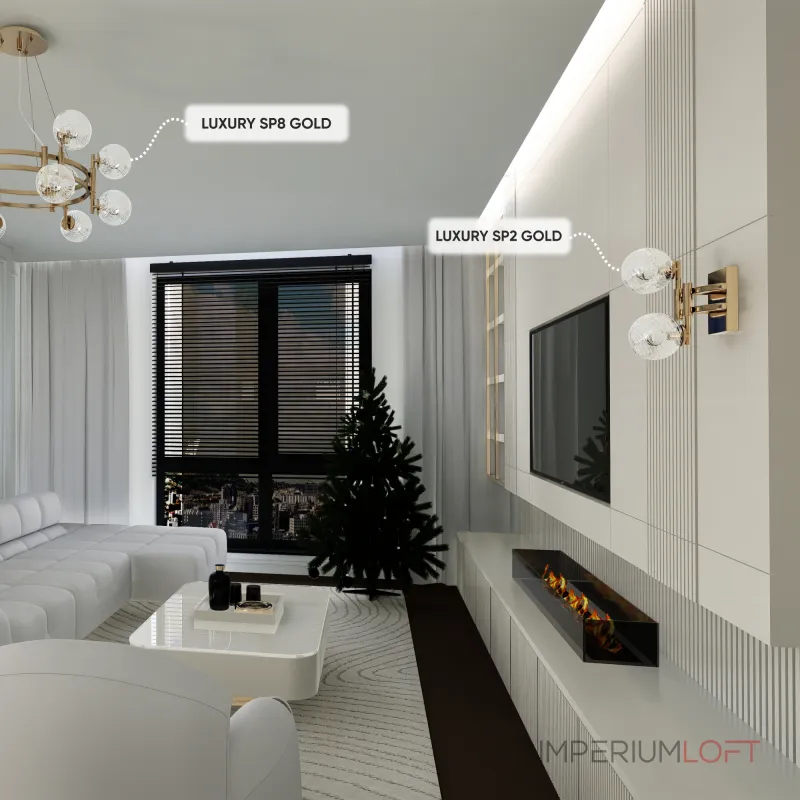 Бра Crystal Lux LUXURY AP2 GOLD
