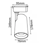 Cветильник трековый однофазный Crystal Lux CLT 0.31 006 30W BL от ImperiumLoft