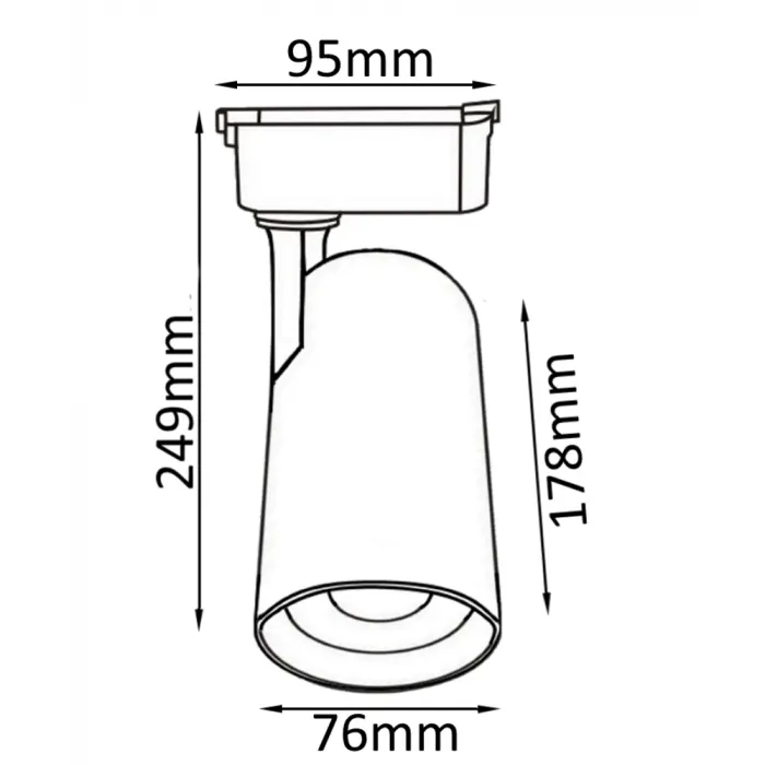 Cветильник трековый однофазный Crystal Lux CLT 0.31 006 30W BL от ImperiumLoft