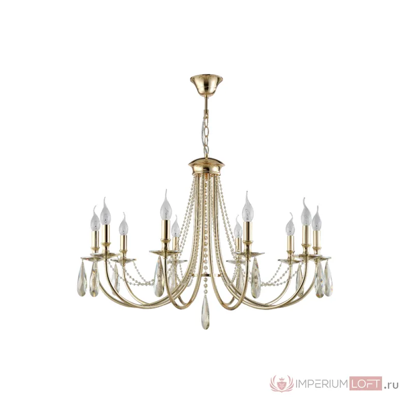 CRYSTAL LUX Люстра Crystal Lux VICTORIA SP10 GOLD/AMBER от ImperiumLoft