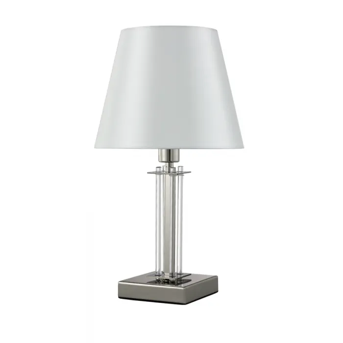Настольная лампа Crystal Lux NICOLAS LG1 NICKEL/WHITE от ImperiumLoft