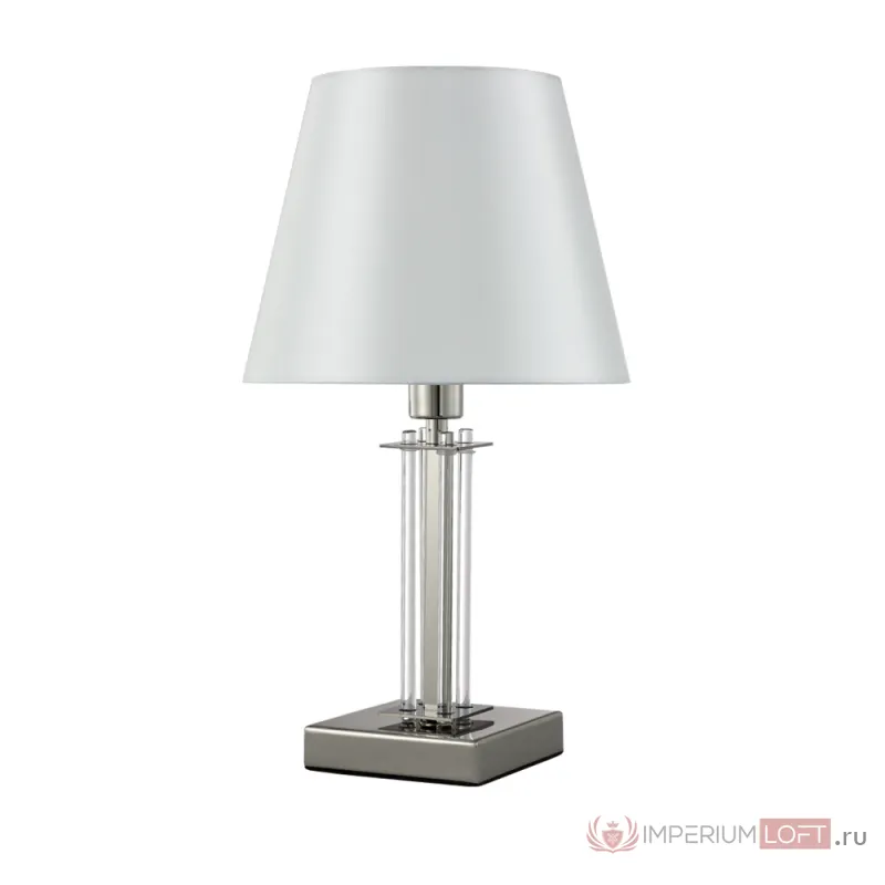 Настольная лампа Crystal Lux NICOLAS LG1 NICKEL/WHITE от ImperiumLoft