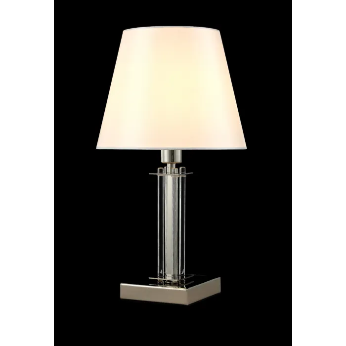 Настольная лампа Crystal Lux NICOLAS LG1 NICKEL/WHITE от ImperiumLoft