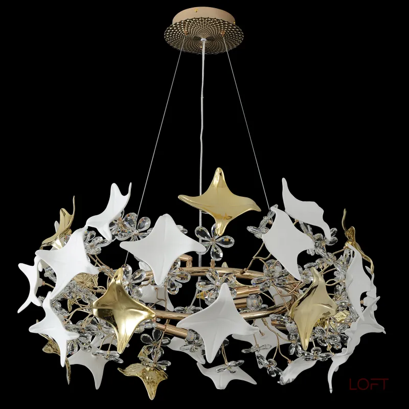 Подвесная люстра Crystal Lux LETISIA SP8 GOLD Подвесная люстра Crystal Lux LETISIA SP8 GOLD