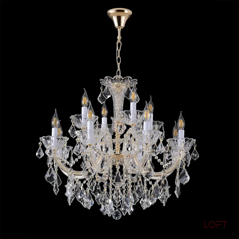 Подвесная люстра Crystal Lux CRISTELLE SP8+4 GOLD