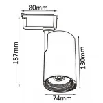 Cветильник трековый однофазный Crystal Lux CLT 0.31 007 20W BL от ImperiumLoft